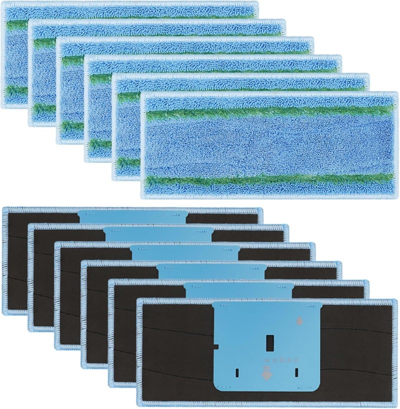 Extolife 12 Pack M6 Mopping Wet Pads for iRobot Braava Jet m6 (6110) (6012) (6112) (6113) Ultimate Robot Mop, Washable and Reusable Microfiber Deep Clean Wet Pads - Image 1